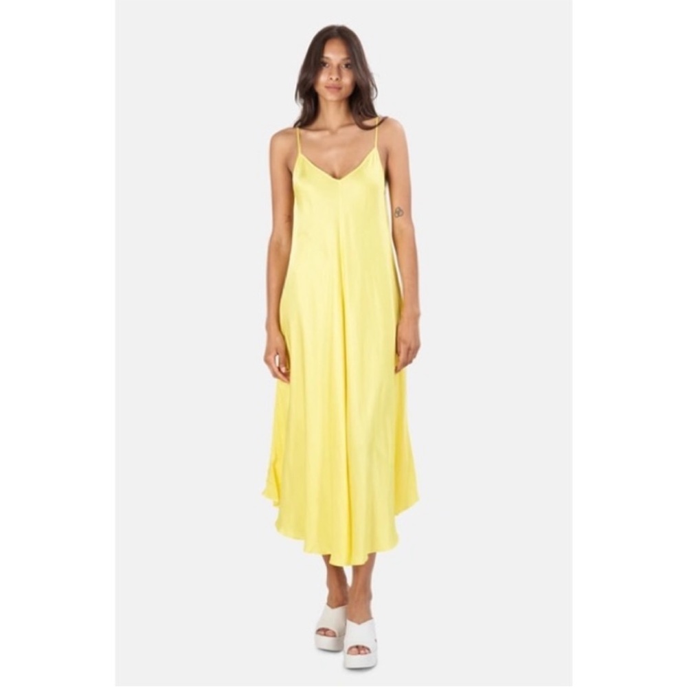 L’AGENCE Lorraine Trapeze Slip Dress - Buttercup (Yellow) - Size XS - MSRP $375